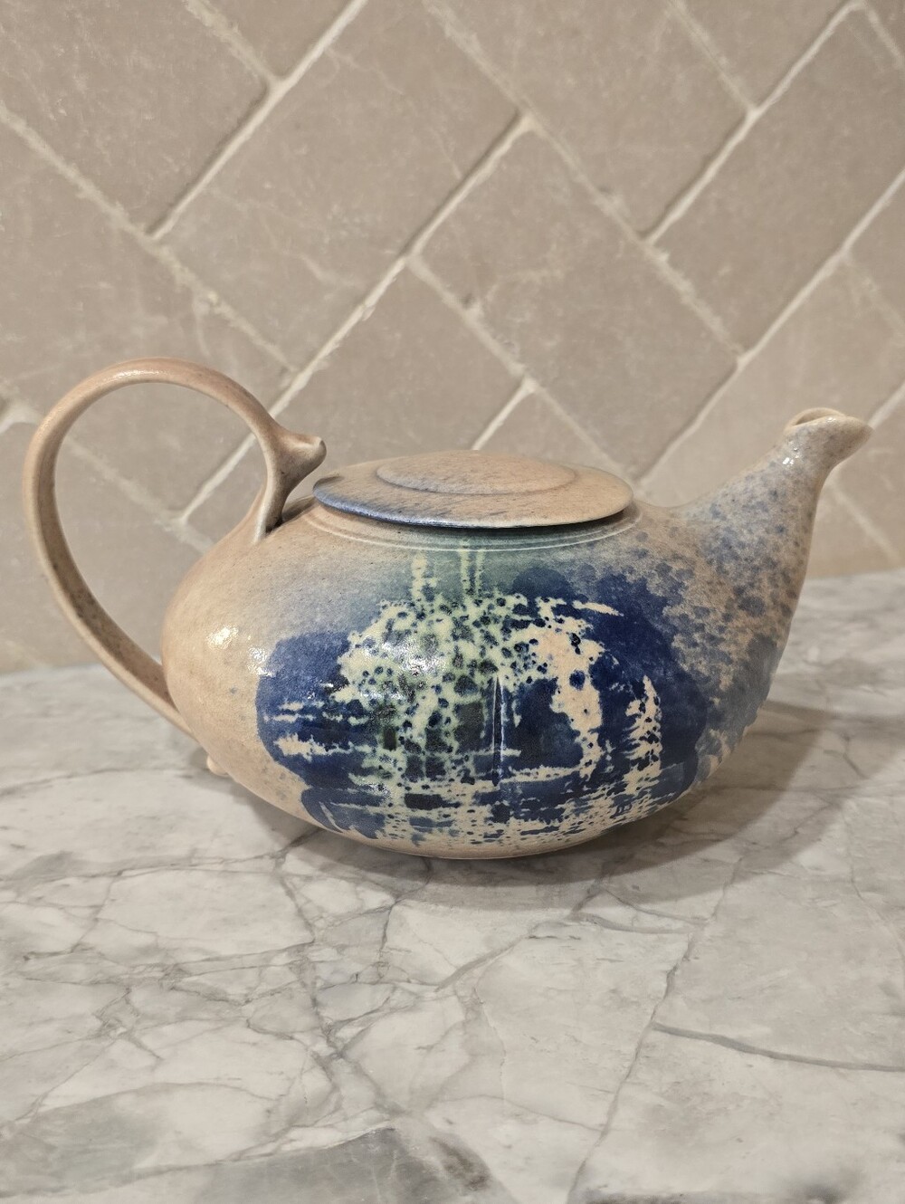 Vintage Mid Century Signed Richard Tanaka Studio Art Pottery Teapot Pot Crock